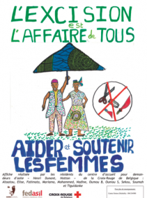 Série d’affiches de préventions créées, par et pour des résidentEs de centres Fedasil en Belgique